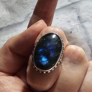 Sterling Silver Labradorite 925 Ring